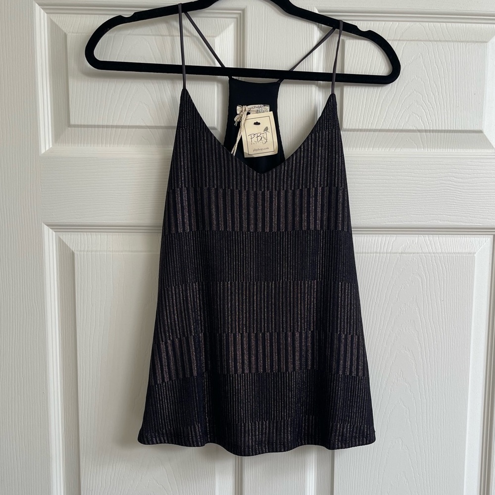 Mystree Shimmery Racerback Top